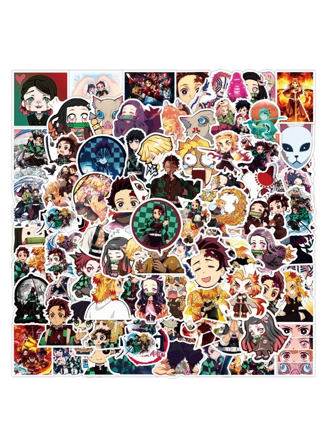 Webefun 100 Pcs Demon Anime Slayer‌ Stickers for Kids,Cartoon Demon Anime Slayer‌ Stickers, Vinyl Sticker for Water Bottle Laptop Phone Scrapbooking for Adults Teens for Party Supply Favor Decor - Image 1
